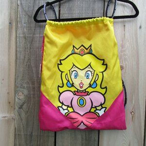 New Universal Studios Super Nintendo World Princess Peach Drawstring Backpack